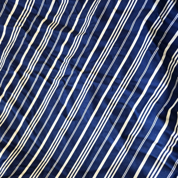 Lauren Ralph Lauren Harper Stripe One Shoulder One Piece Swimsuit Navy 6 NWT - Picture 4 of 10